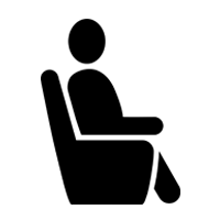 man on a chair icon