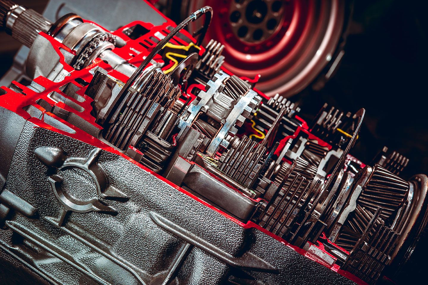 car-gearbox-transmission-closeup-at-the-service