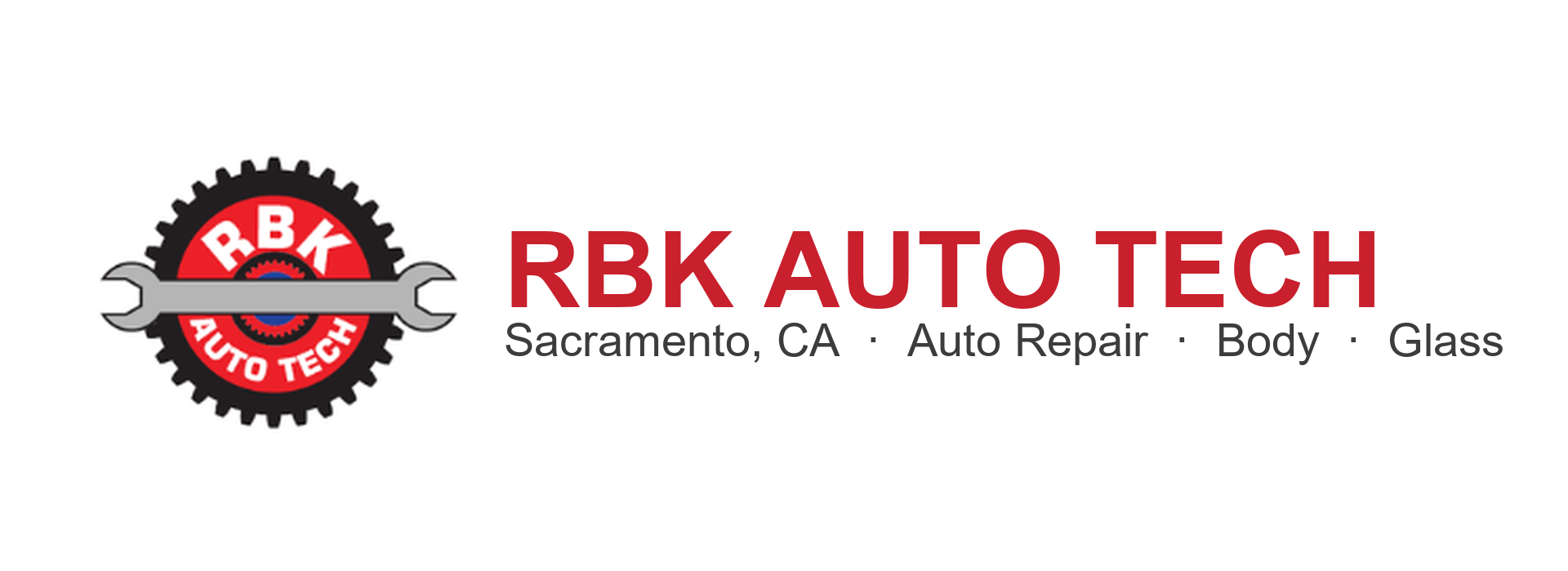 RBK Auto Tech logo in black and red.